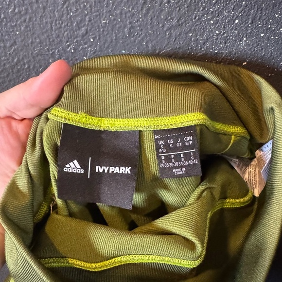 IVY PARK X Adidas Green Seamless Leggings Size Small - Picture 5 of 5